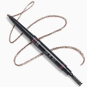 NEW SHINE COSMETICS Brow Wand Pencil &‎ Spoolie In Colorway Virtue Dark Brown